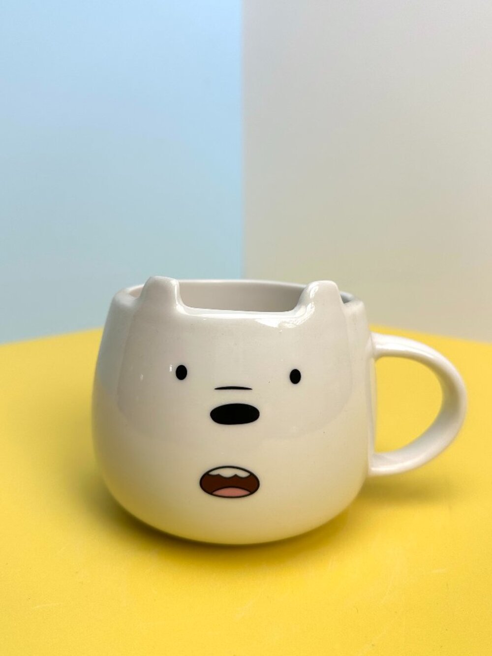Cute White Bear Face Ceramic Mug – Brand New
